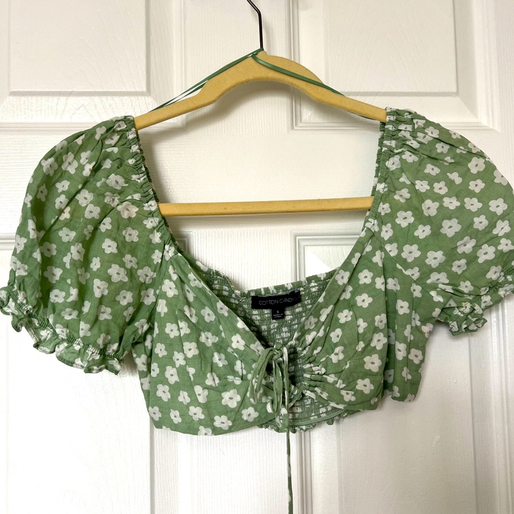 Cotton Candy LA Floral Tie Top